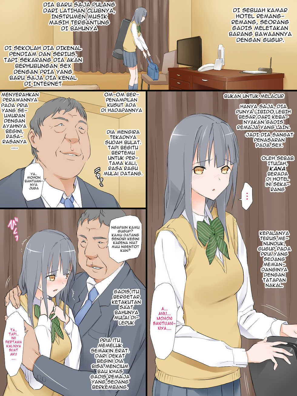[Team Lucky] Oji-san no Aka-chan Ninshin Shiteta yo | Aku Hamil Anaknya Om [Indonesian] [Gagak_Ireng] - Page 2
