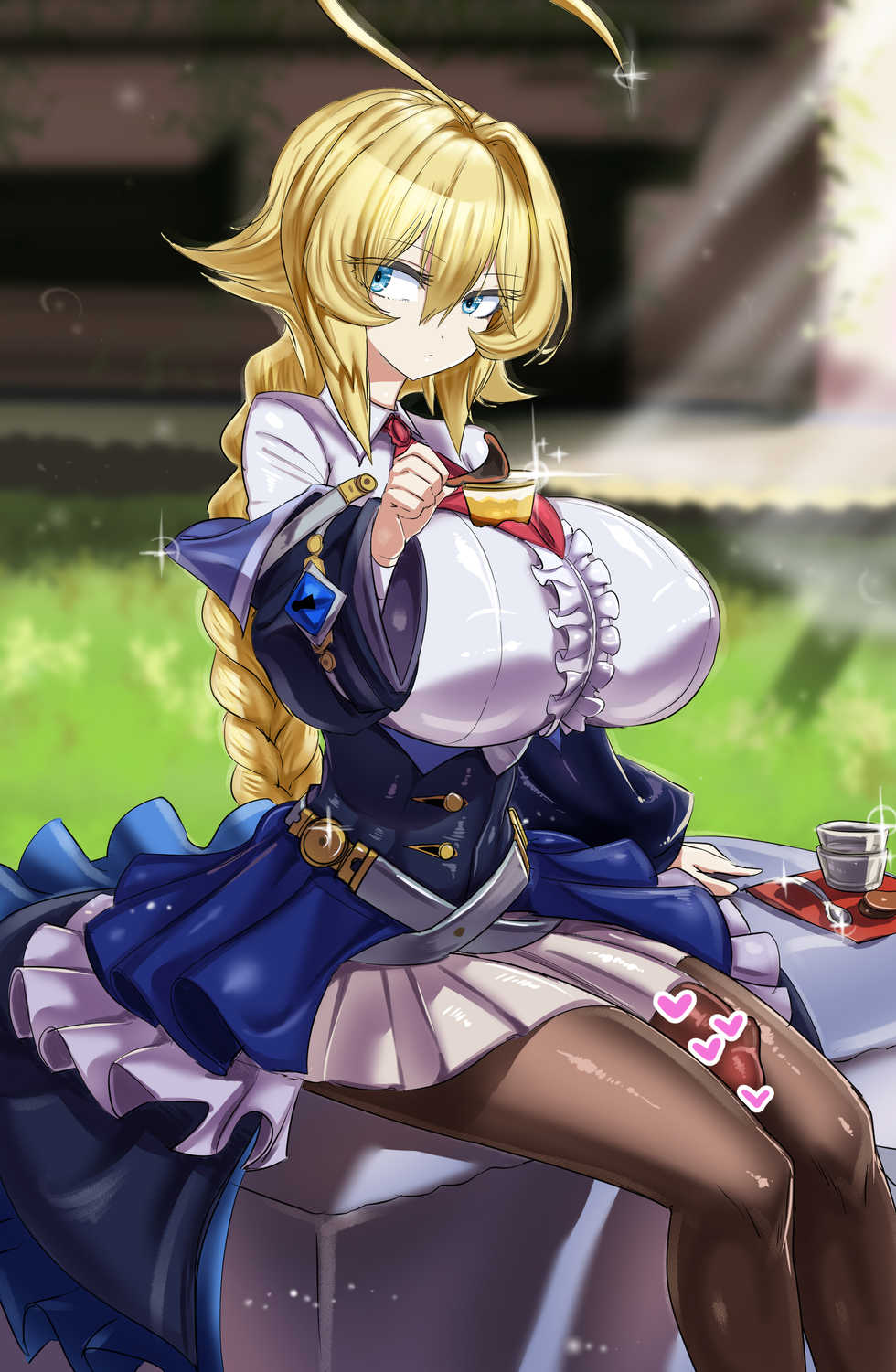 [Burakutan] Futanari Shoujo no Jiikoui | 후타나리 소녀의 자위행위 (BLAZBLUE) [Korean] - Page 4