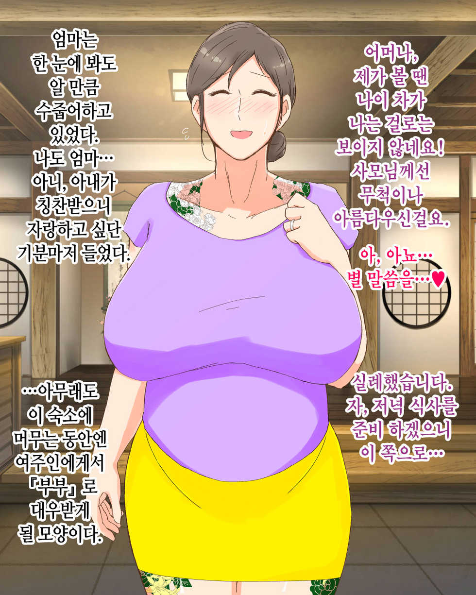 [Nureshidare] Boshi Dain Nichijou ~Boku no Tane de Haranda Kaa-san to Nakadashi Shimakuri Ryoukou Hen~ | 모자타음일상 ~나의 씨로 임신한 엄마와 주구장창 질싸 여행편~ [Korean] - Page 22