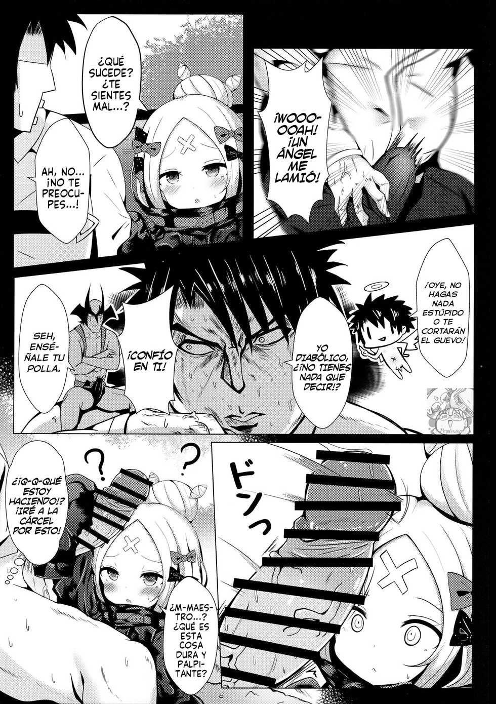 [Shiki be careful (Shiki)] Hyoushi ni Ippai Condom o Kaiteiru kedo Nakami ni wa Condom ga Nai Abigail no Usui Hon (Fate/Grand Order) [Spanish] - Page 5