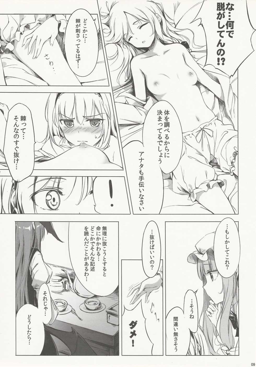 (C81) [Gekidoku Shoujo (ke-ta, Hyuuga, Touma Nadare)] SLEEPING MAGE -Mahou no Mori no Nemurihime- Gekidoku Shoujo Publication Number VII (Touhou Project) - Page 8