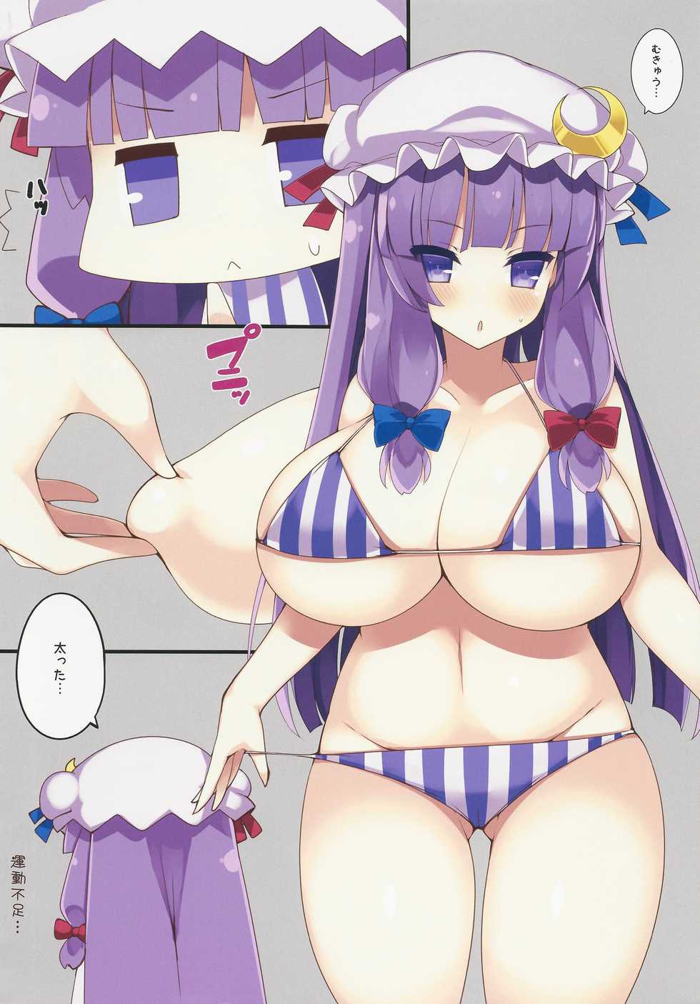 (Reitaisai 15) [Mujitan (Tsumugie)] Oppai no Ookina Patchouli-san ga Suki desu (Touhou Project) - Page 3