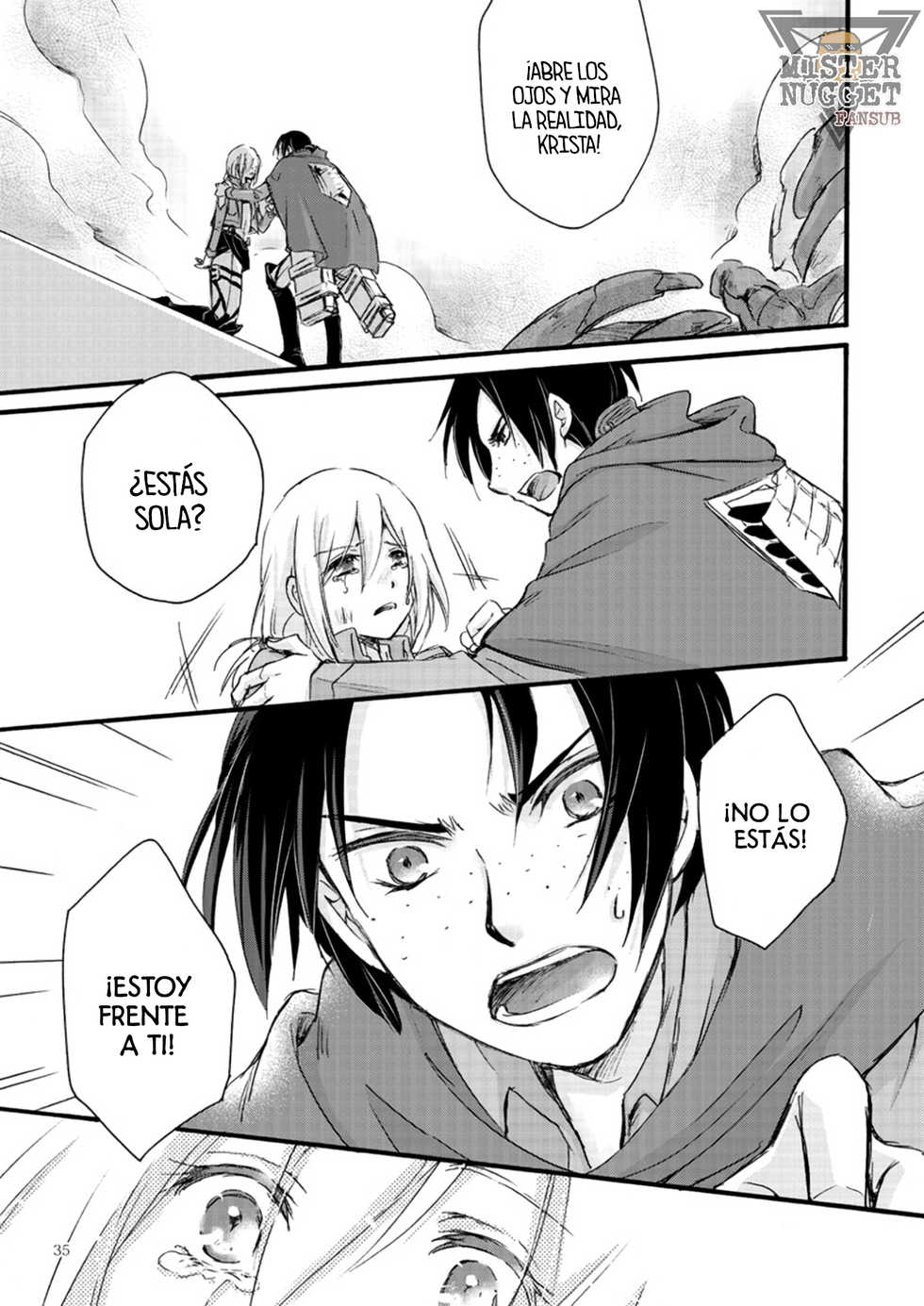[(Soraho)] Bakemono no koi (Shingeki no Kyojin) [Spanish] [Mister Nugget] - Page 33