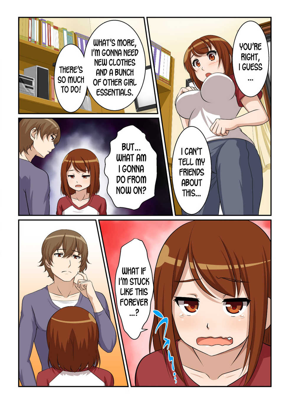 [Pink Pineapple] Nyotamen! ~Nyotaika Shita Ore wa Aniki no Kanojo!~ 2 | Nyotamen! ~I've turned into a girl and became my brother's girlfriend!~ 2 [English] [desudesu] - Page 7