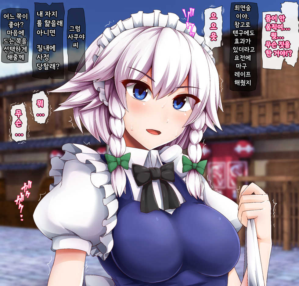 [Monaka] Saiminjutsu de Karada no Jiyuu o Ubawarechau Sakuya-san | 최면으로 몸의 자유를 빼앗겨버리는 사쿠야 (Touhou Project) [Korean] - Page 6