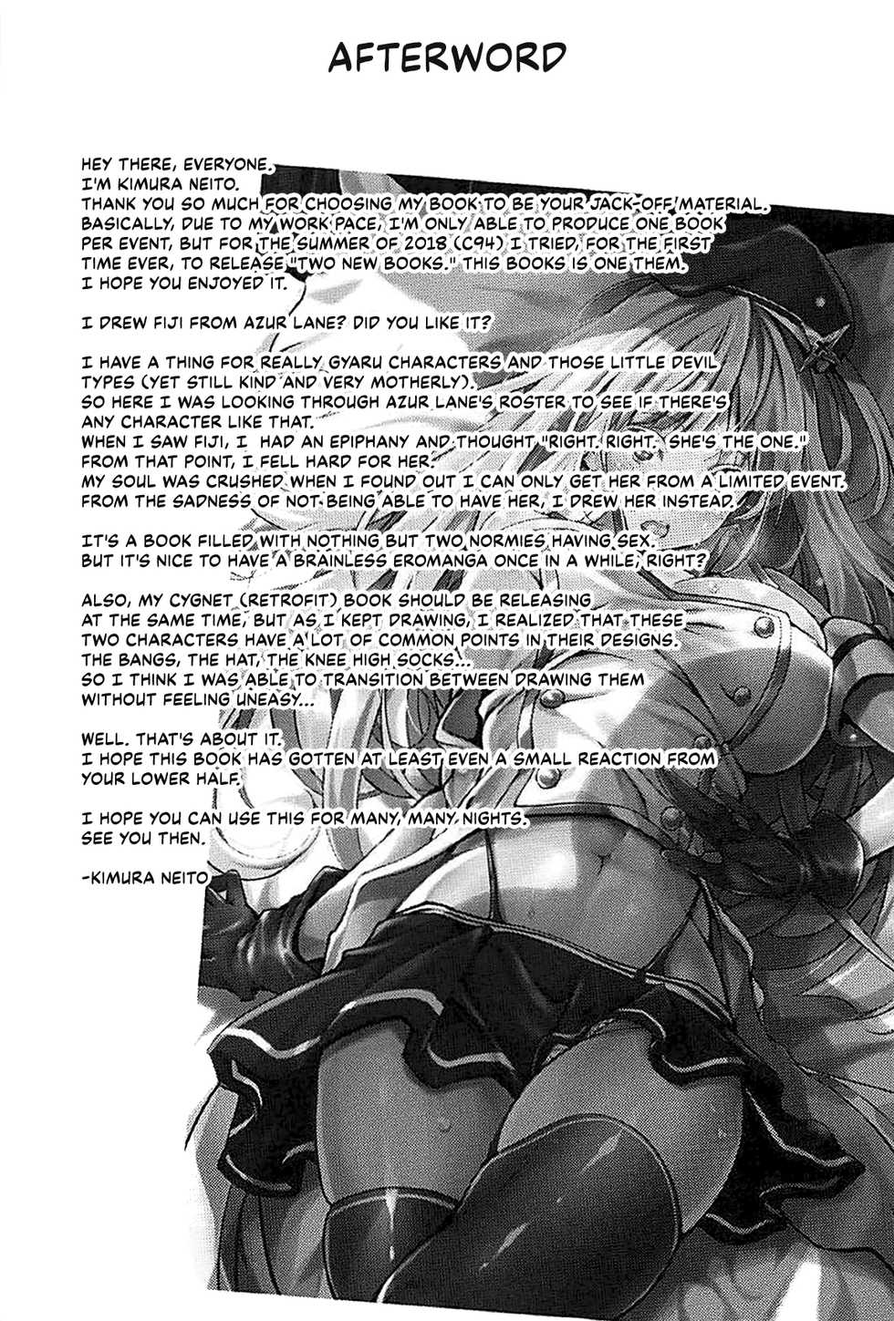 (C94) [Egonokatamari (Kimura Neito)] Fiji to Amaama Kekkon Zenya | The Sweet Night Before The Wedding With Fiji (Azur Lane) [English] [CulturedCommissions] - Page 24