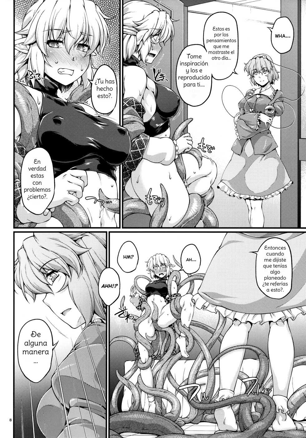 (Reitaisai 15) [Kougeki (Ootsuki Wataru)] SatoPar Tentacle - Satori x Parsee And Tentacle (Touhou Project) [Spanish] [Amaterasu] - Page 7