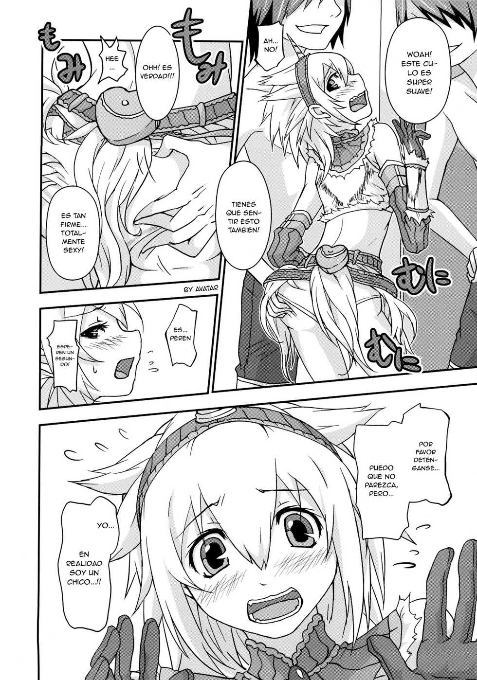 (C80) [Tra-Tama(ry (Ttuunn)] Josou Kirin Soubi ga Yukumo-mura ni Asobi ni Kitara Shuukai Yokujou no Hunter-tachi ni Rape Sarechaimashita. (Monster Hunter) [Spanish] [Avatar-kun] - Page 8