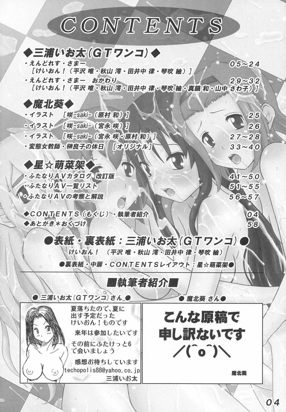 (C77) [LULU Koubou (Makita Aoi, Miura Iota, Shou Monaka)] Seraphita P Vol.4 2009 WINTER (K-ON!) - Page 4