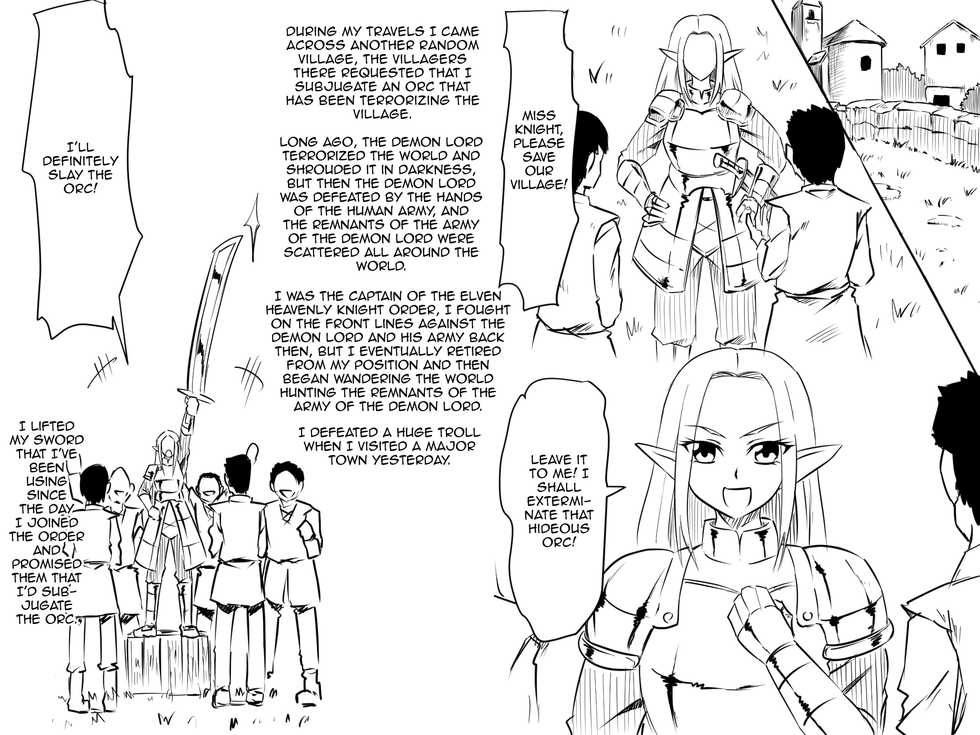 [Mikezoutei] Haiboku Elf no Onna Kishi Orc Ryoujoku, Soshite... | A Female Elf Knight Gets Assaulted By An Orc, And Then... [English] {Doujins.com} - Page 7