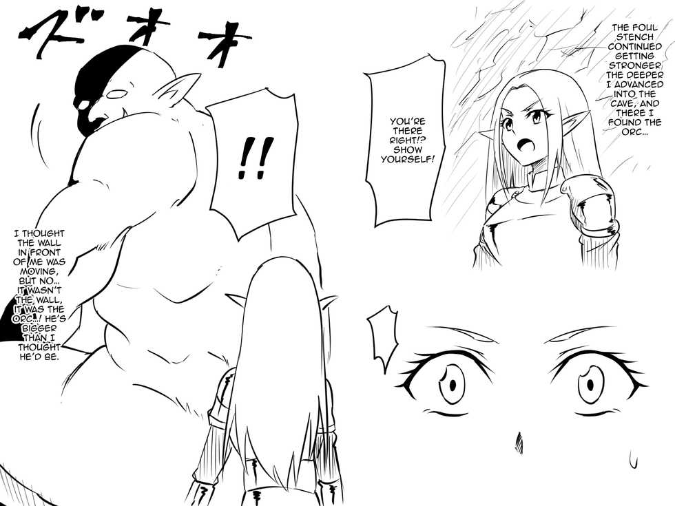 [Mikezoutei] Haiboku Elf no Onna Kishi Orc Ryoujoku, Soshite... | A Female Elf Knight Gets Assaulted By An Orc, And Then... [English] {Doujins.com} - Page 9