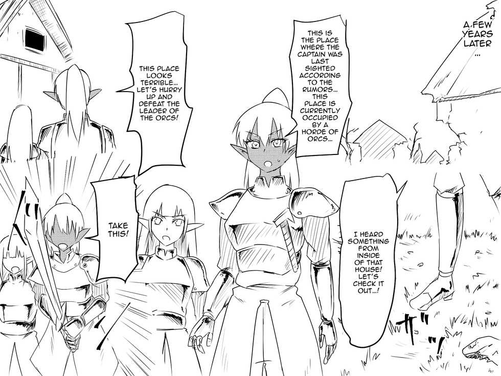 [Mikezoutei] Haiboku Elf no Onna Kishi Orc Ryoujoku, Soshite... | A Female Elf Knight Gets Assaulted By An Orc, And Then... [English] {Doujins.com} - Page 37