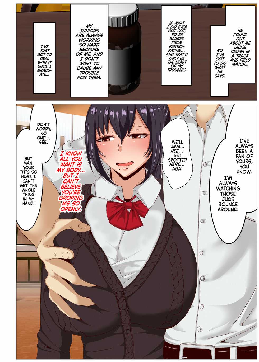 [KAZAMA DoJo (Mucc)] Rikujoubu no Otonashii Senpai no Yowami o Nigitta | The Track and Field Ace's Dark Secret [English] {2d-market.com} [Decensored] [Digital] - Page 5