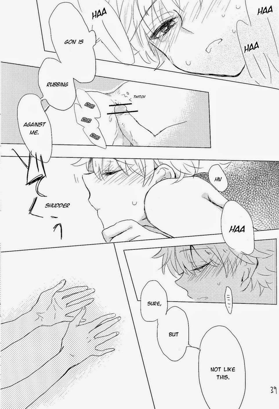 (CLIMAX HUNT 5) [Kutsushita wo Haitta Ahiru (Omaru)] Isshun no Sentimental | A Sentimental Moment (Hunter x Hunter) [English] - Page 40