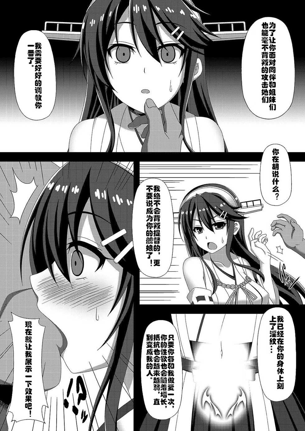 [Atsugari Giyuugun (Militia)] Kantai Akuochi Keikaku ~Haruna Hen~ (Kantai Collection -KanColle-) [Chinese] [村长个人汉化] [Digital] - Page 4