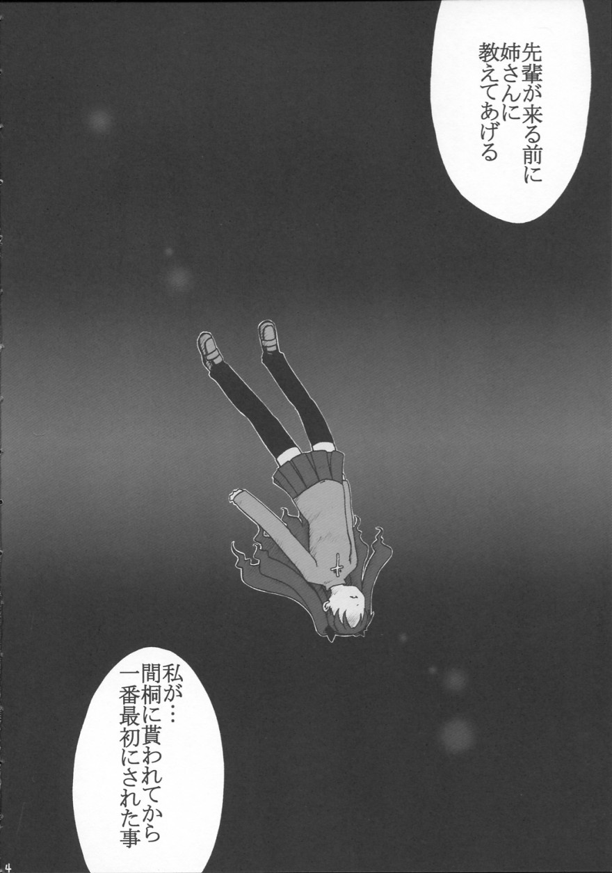 (CR35) [IIWAKE-GAISYA (Shigemiya Kyouhei)] Rinkan Watashi no Onee-chan: Wataone (Fate/stay night) - Page 3