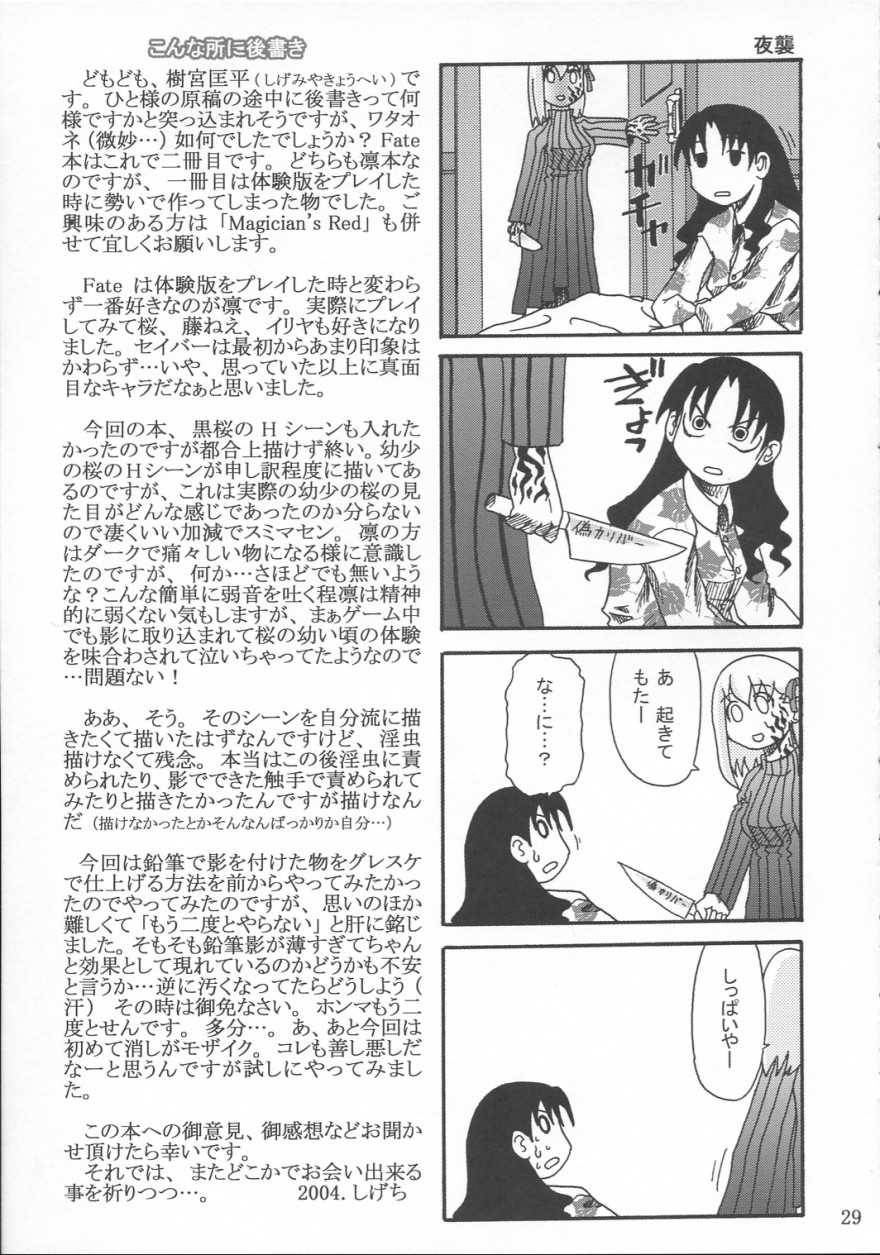 (CR35) [IIWAKE-GAISYA (Shigemiya Kyouhei)] Rinkan Watashi no Onee-chan: Wataone (Fate/stay night) - Page 28