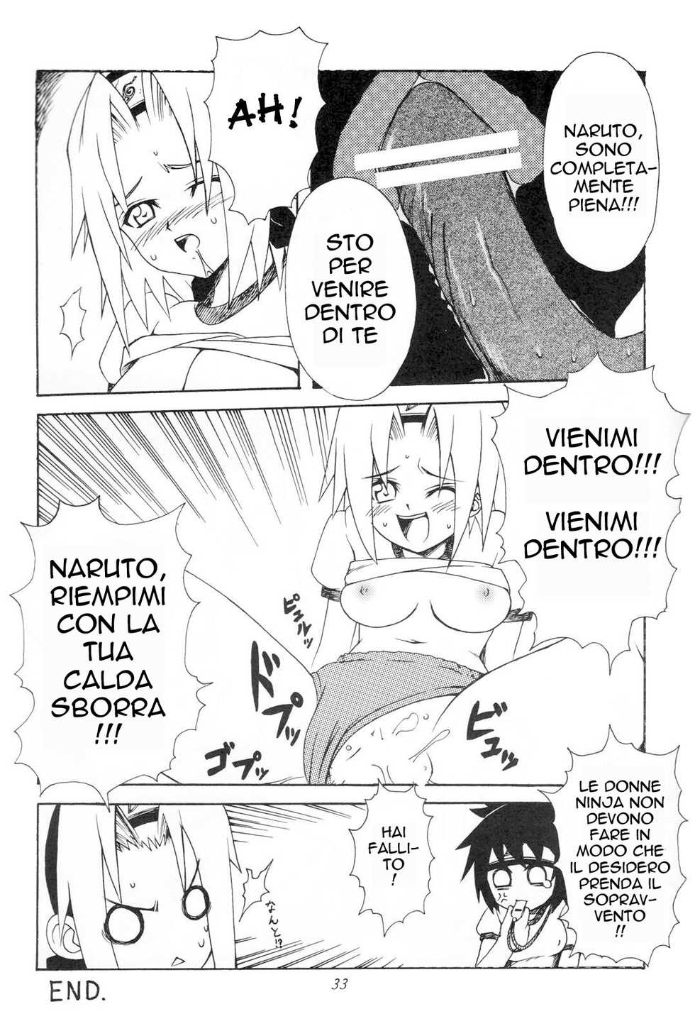 (C66) [Karakishi Youhei-dan Shinga (Kanenomori Sentarou, Sahara Wataru)] Inritsu (Naruto) [Italian] [DS Shiendeh] - Page 32