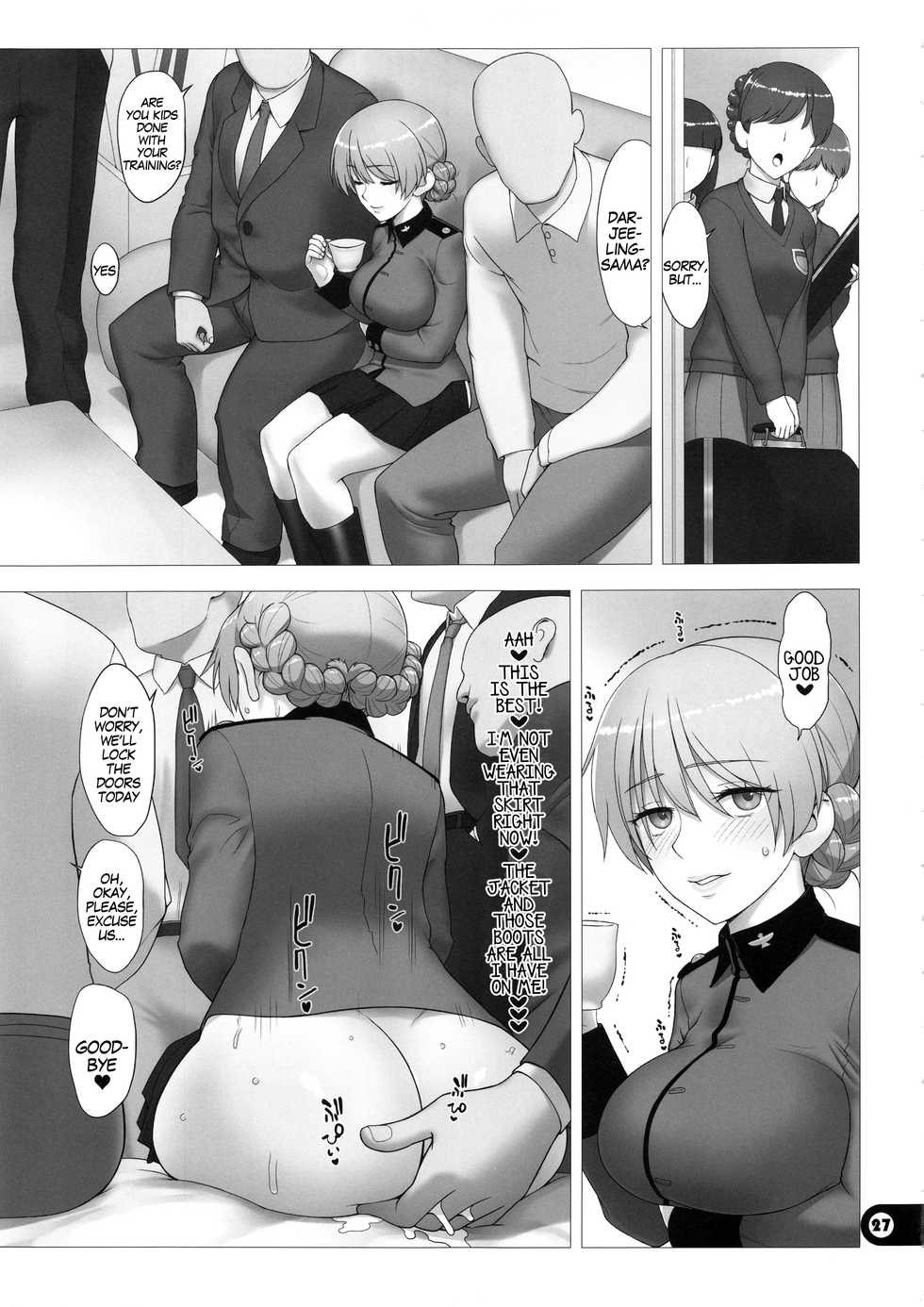 (C97) [Gusha Suumitsuin (Akki Gedoumaru)] Dosukebe Maso Ojou-sama Taichou Haijin Yuugi (Girls und Panzer) [English] [MegaFagget] - Page 26