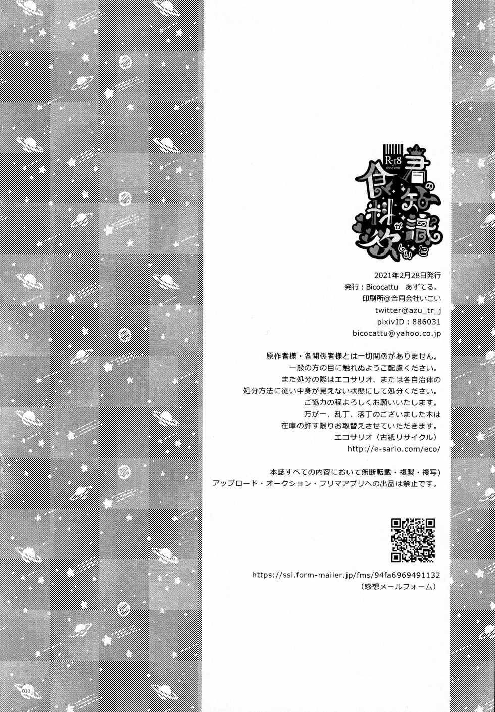 [Bicocattu (Azuteru.)] Kimi no Chishiki to Shokuryou ga Hoshii - Page 29