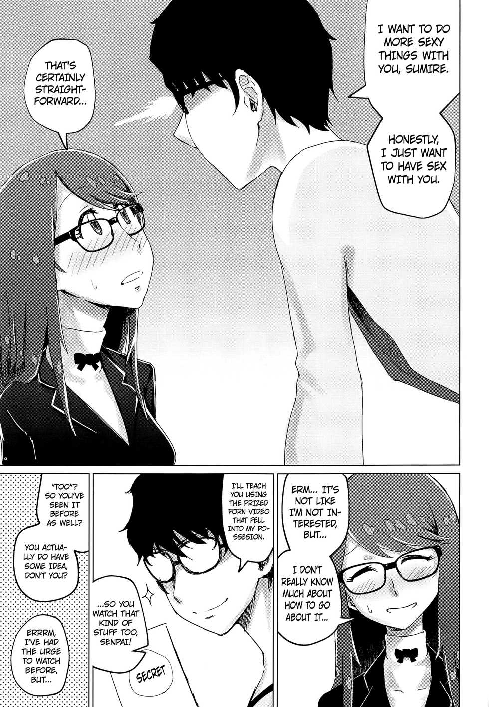 (COMIC1☆17) [Tomato Namaashi (Satou Iori)] Yoshizawa to Sugosu Yaneura no Gogo - Afternoon in the Attic with Yoshizawa (Persona 5) [English] =White Symphony= - Page 4