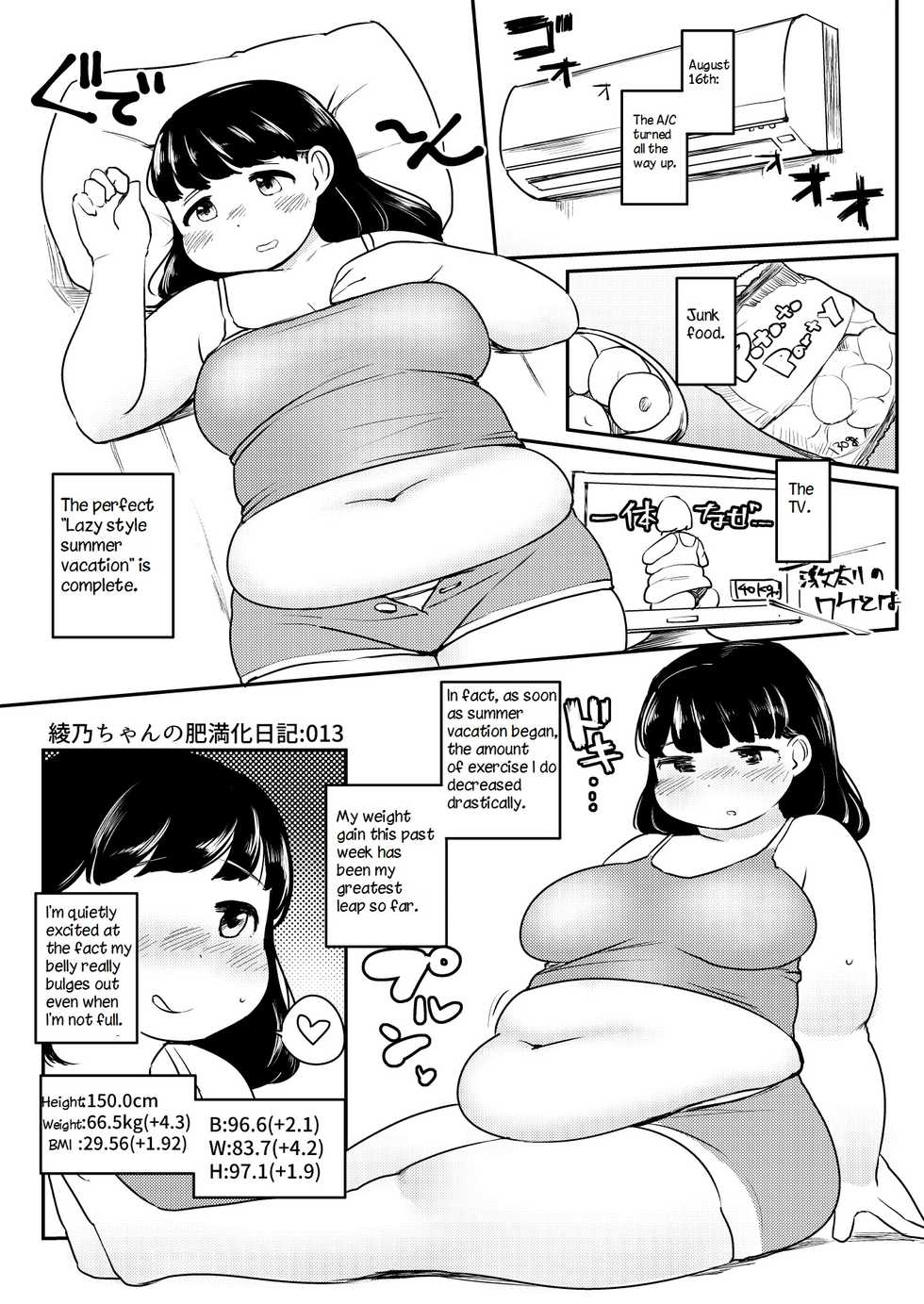 Ayano's Weight Gain Diary [English] - Page 13