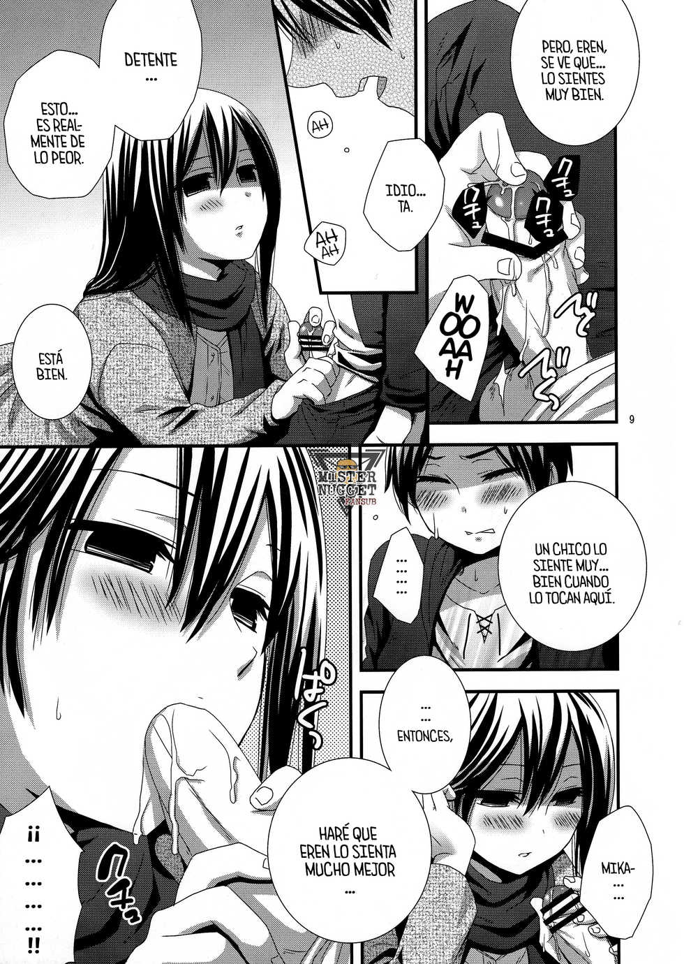 (C84) [Wasei Nekohime (Saeki Kura)] Eren no Tame Nara Nandemo Sasete (Shingeki No Kyojin) [Spanish] [Mister Nugget] - Page 11