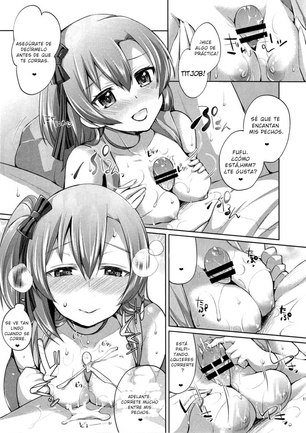 (Bokura no Love Live! 8) [liz project (Miyamoto Liz)] Honoka to Icha Love Ecchi (Love Live!) [Spanish] - Page 10