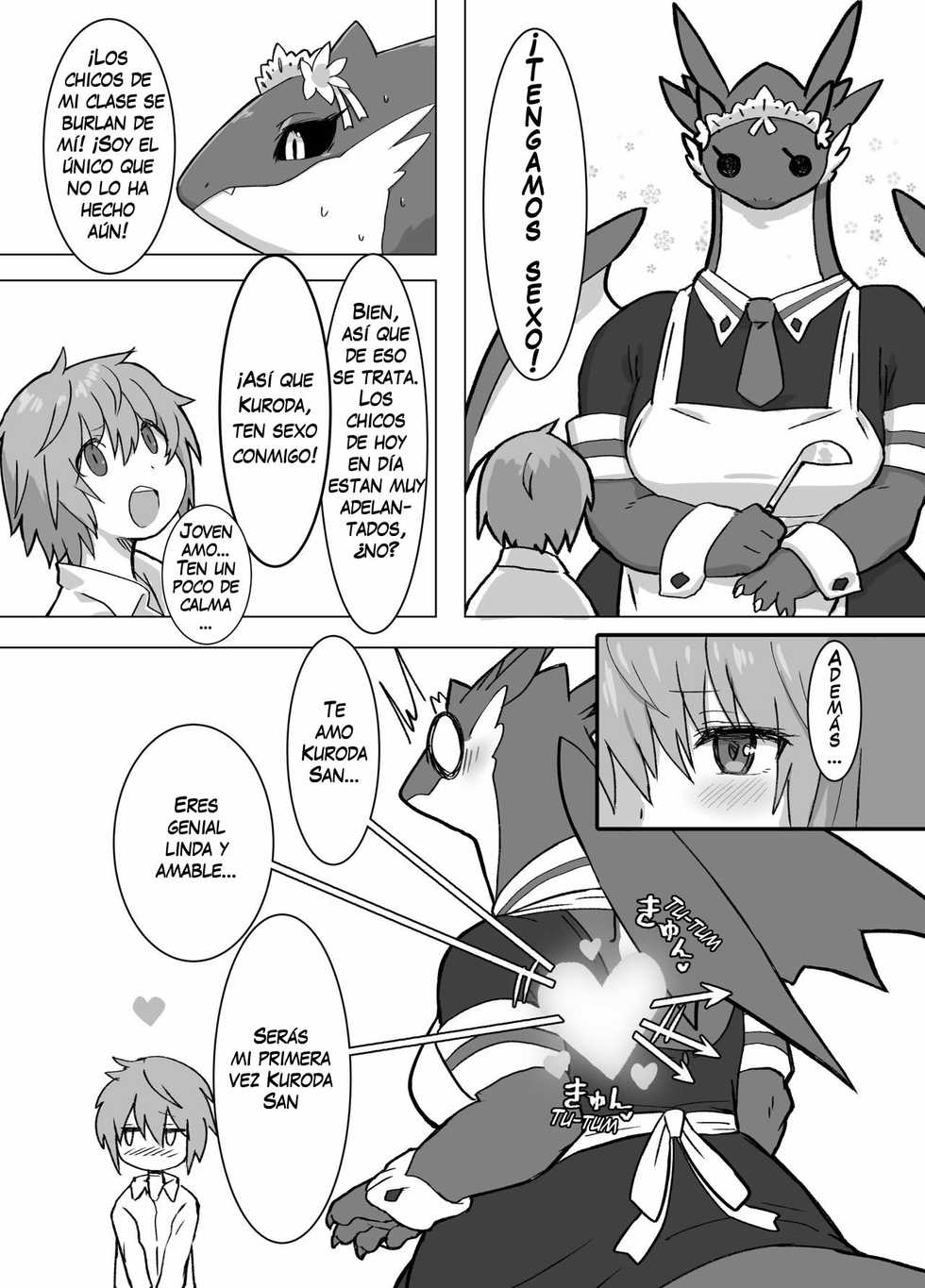 [Bungalow (WKAR)] THE LUSTY DRAGON MAID | La Lujuriosa Doncella Drágon [Spanish] [Red Fox Makkan] [Decensored] [Digital] - Page 4