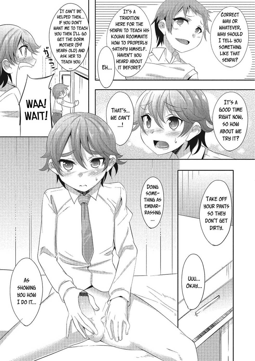 [Nanamatsu Kenji] Senpai no how-to | Senpai's How To (Otokonoko HEAVEN Vol. 25 DMM Tokubetsu Ban) [English] [Tabunne Scans] [Digital] - Page 3