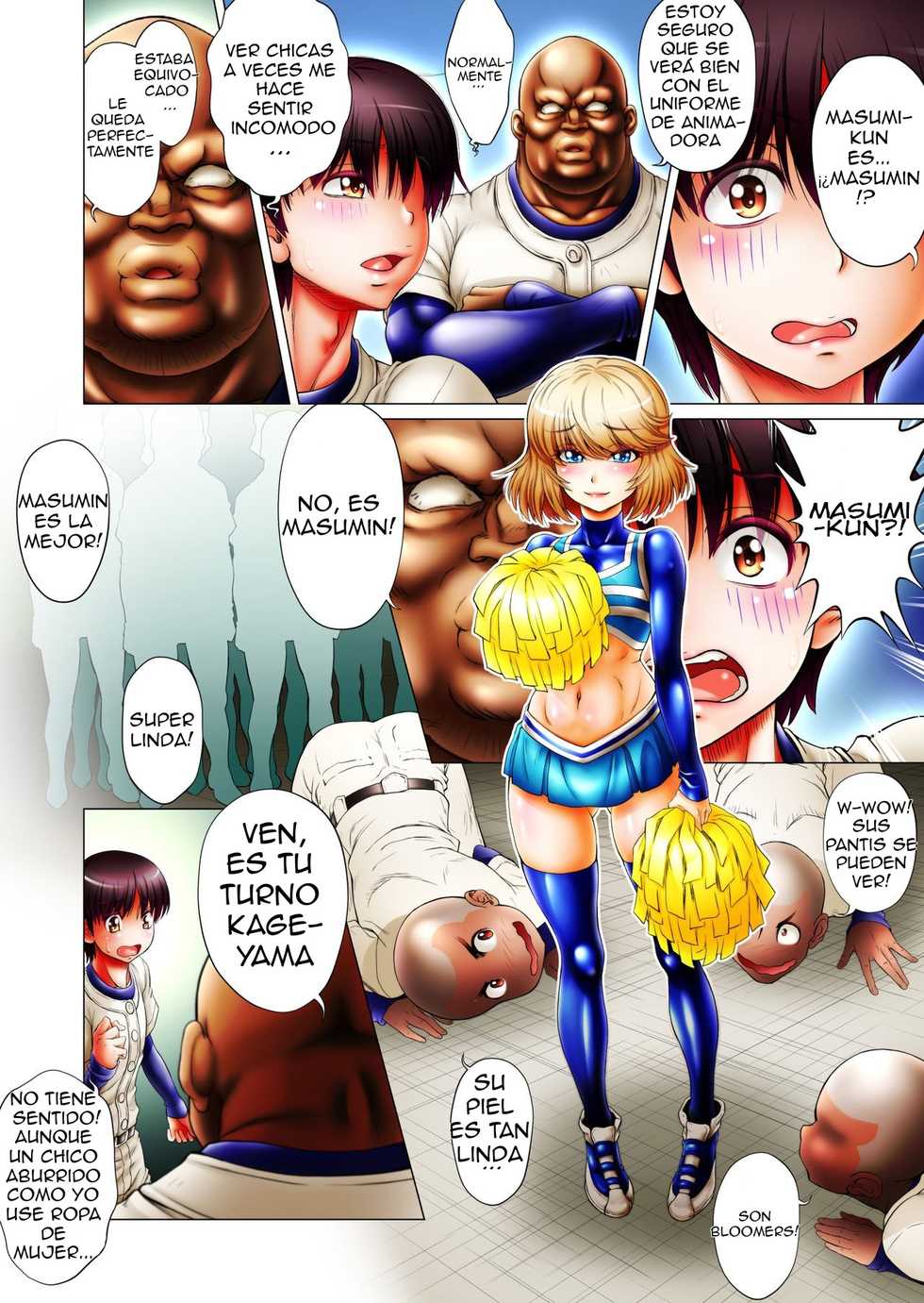[♀ Seraphita ♂] Mannen Saikai Yakyuubu o Josou de Zenryoku Ouen!? | El club de béisbol de más bajo rango motivados por unas traps! [Spanish] [Delnero] - Page 6