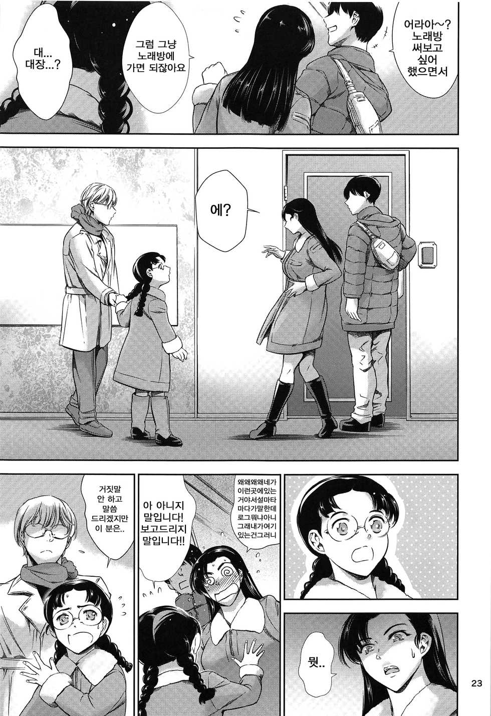 (C97) [Mesu Gorilla. (Tuna Empire)] Kinuyo-chan to LoveHo | 키누요쨩이랑 러브호텔♡ (Girls und Panzer) [Korean] - Page 22