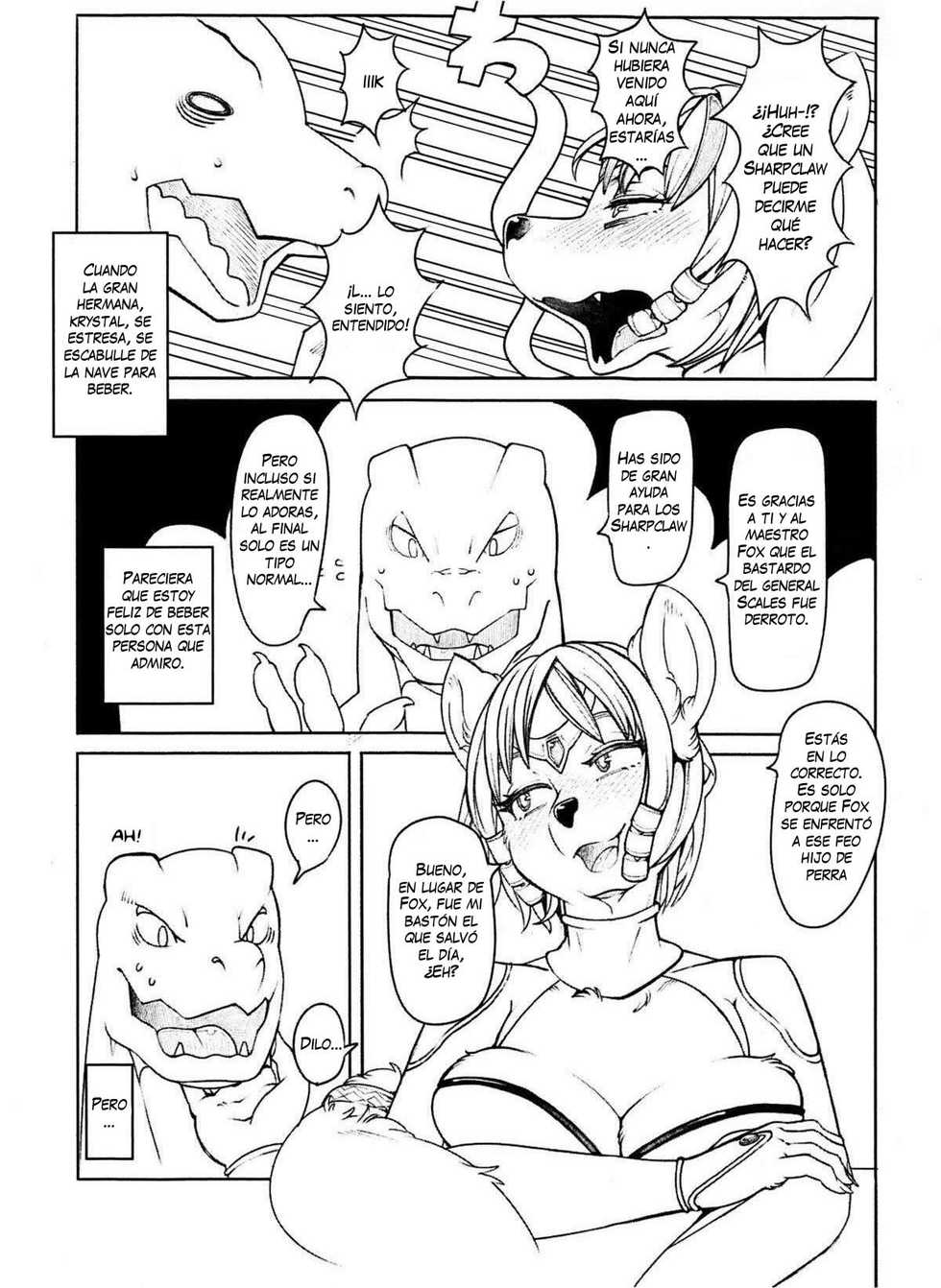 (Kemoket 3) [Kemono Ekaki no Kousoku 2 (Sindoll)] Love-Stal! 2 (Star Fox) [Spanish] [Red Fox Makkan] - Page 3