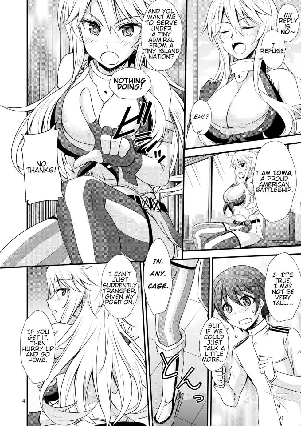 [Magudara Kaihou Doumei (Tsukuyomi Sazin)] IOWA to Saimin de Ichaicha Suru Hon | Fooling around with a Hypnotized IOWA (Kantai Collection -KanColle-) [English] [Digital] - Page 4