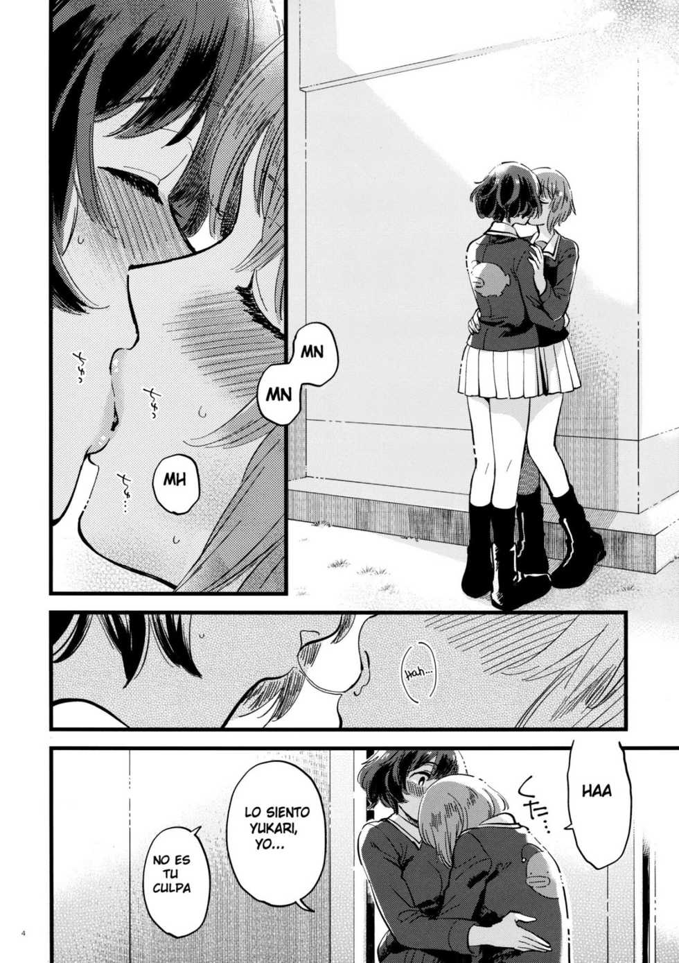 (C94) [Sonotaozey (Yukataro)] Yasashiku, Sawatte, Oku made Furete. | Touch Me Softly, Deep Inside. (Girls und Panzer) [Spanish][Mugidanshi Fansub] - Page 3