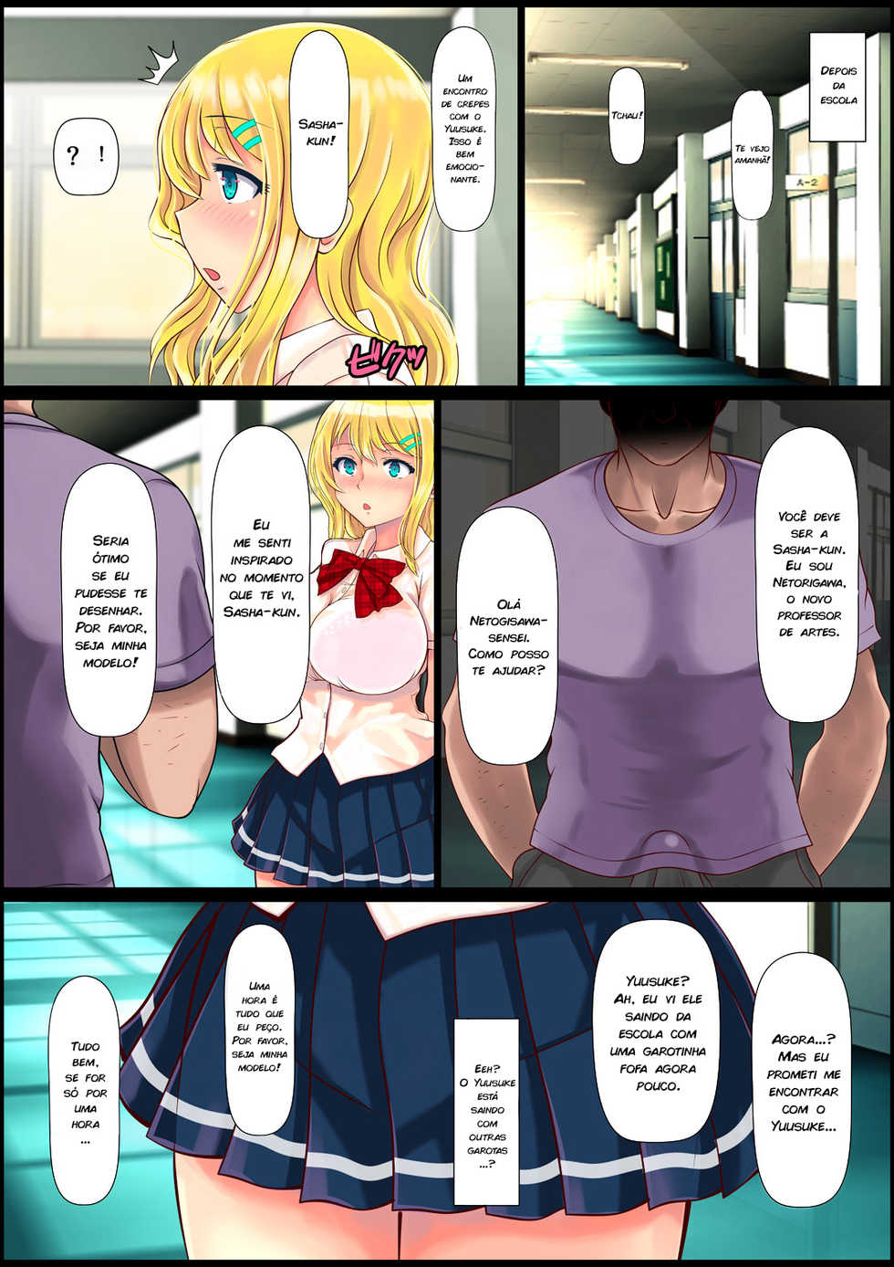 [Nemuneko] Blond Joshi Ryuugakusei Tanetsuke Press Namahame Taiken [Portuguese-BR] [zk3y] - Page 6
