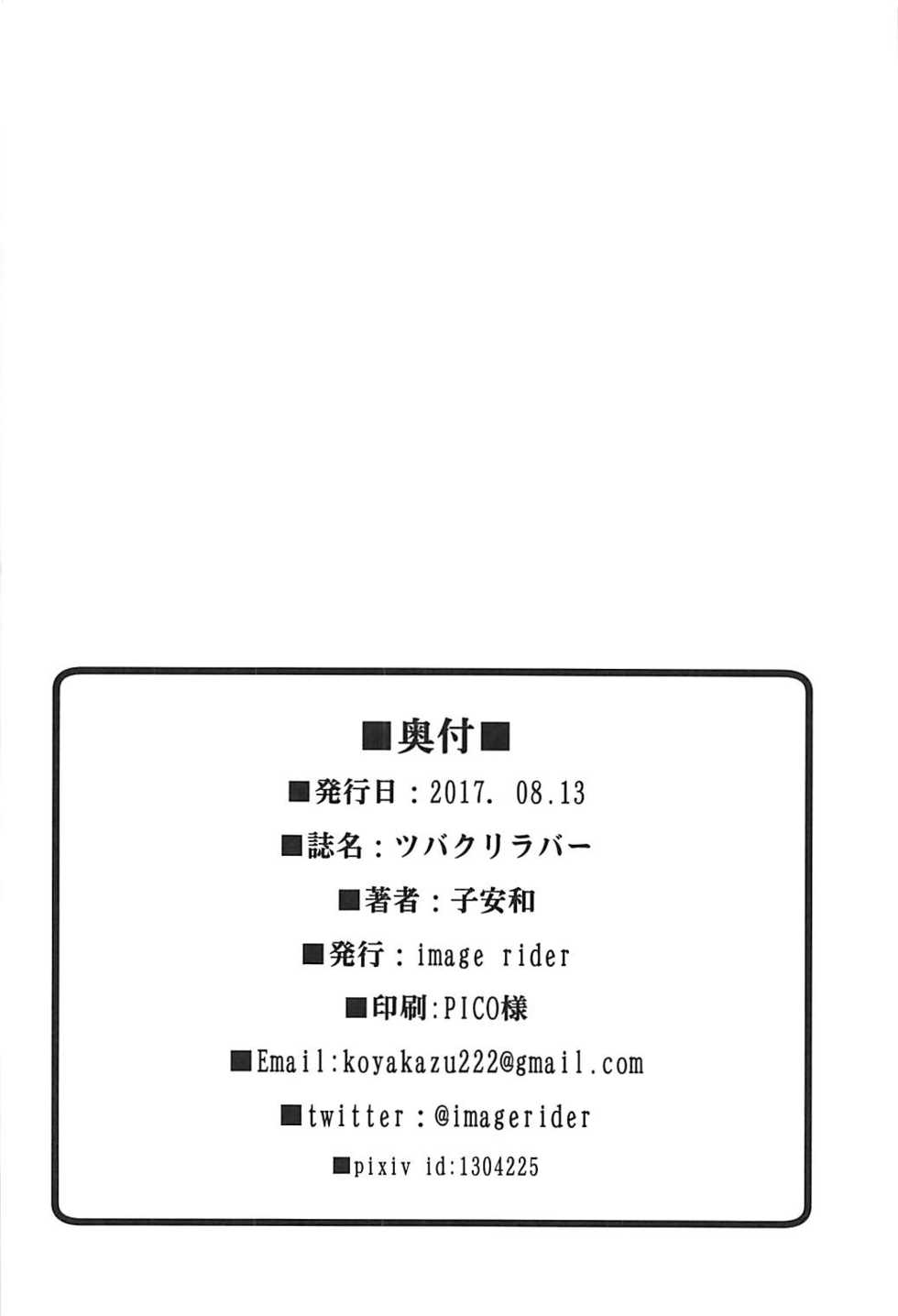 (C92) [Image Rider (Koyasu Kazu)] TsubaChri Lover (Senki Zesshou Symphogear) [English] [desudesu] - Page 25