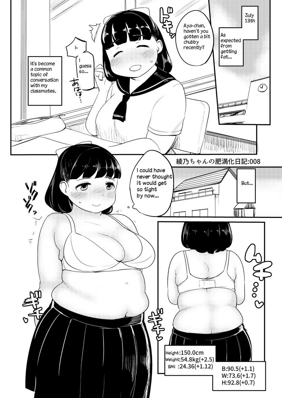 Ayano's Weight Gain Diary [English] - Page 8
