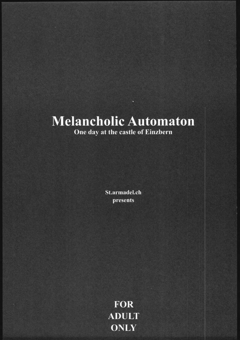 (C69) [St. Armadel Ch. (Kagetora)] Melancholic Automaton - One day at the castle of Einzbern (Fate/hollow ataraxia) - Page 2