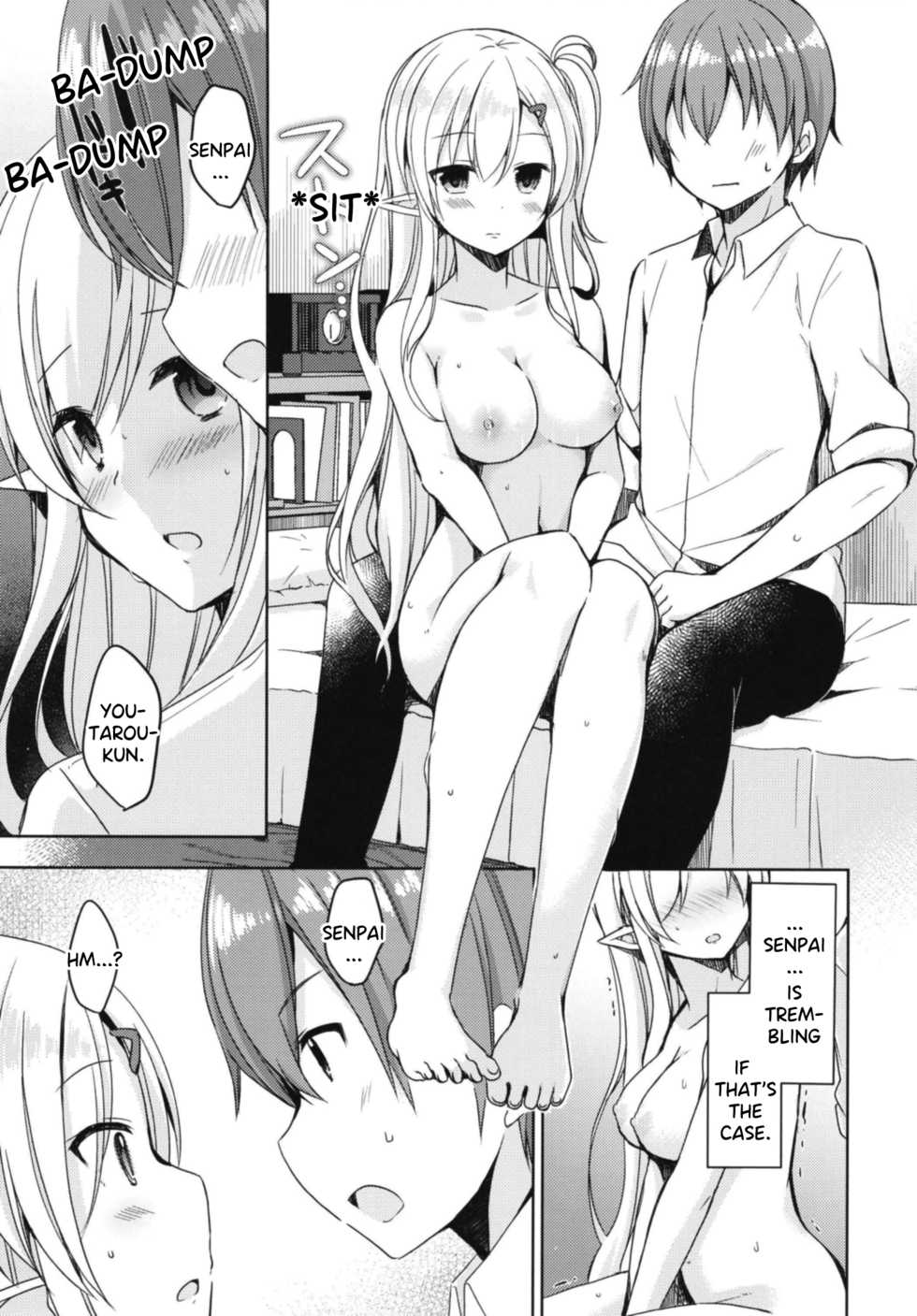(C94) [moriQ (Mori Airi)] Akogare no Elf Senpai ni, Ecchi na Saiminjutsu Kakete Mita. | I tried to erotically hypnotize Elf Senpai who i admire [English] [Decensored] - Page 9