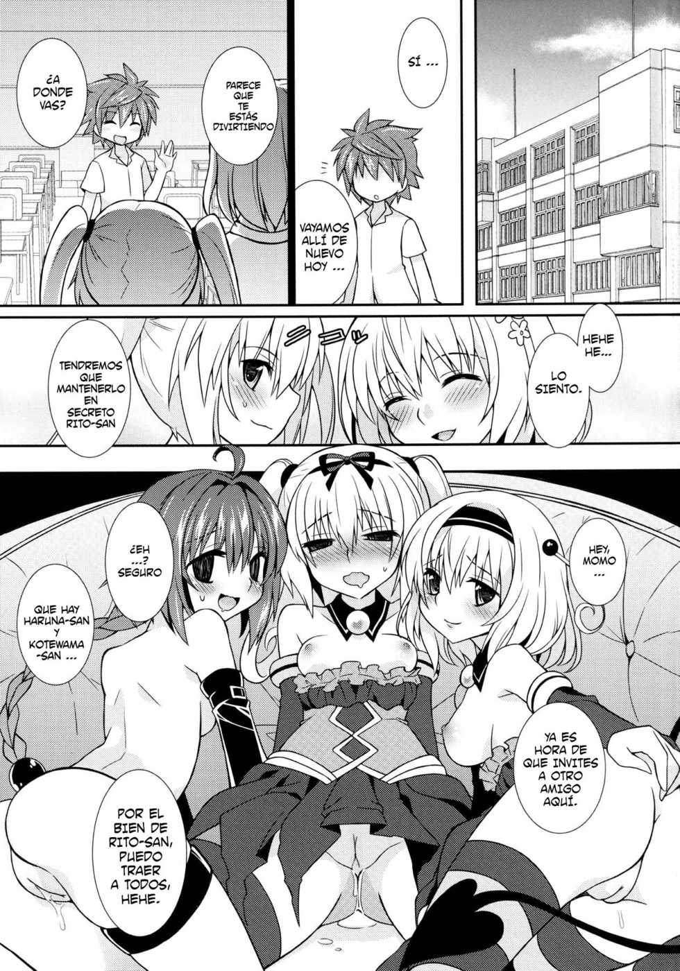(C83) [Katsuma Gokurakudou (Katsuma Rei)] MomoNana Darkness (To LOVE-Ru Darkness) [Spanish] [Decensored] - Page 24