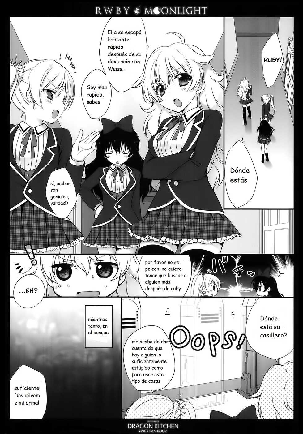 (C85) [Dragon Kitchen (Kanibasami, Sasorigatame)] RWBY MOONLIGHT (RWBY) [Spanish] - Page 4