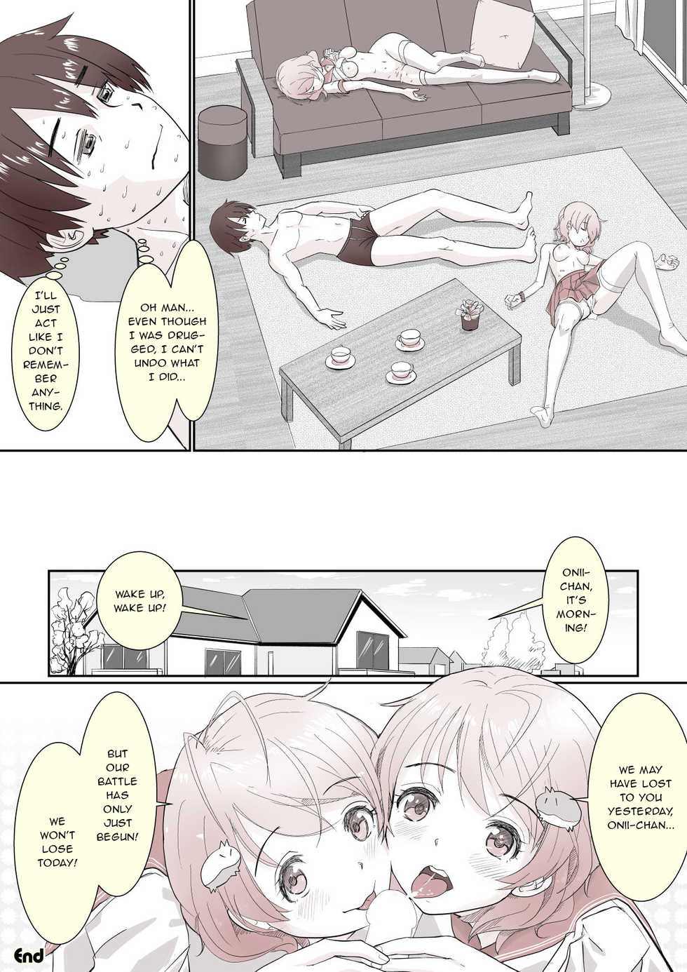 [Hato to Mugi (Ohshima Hato] Yarisugi Twins! | Sex-crazy Twins! [English] [mittsq] - Page 19