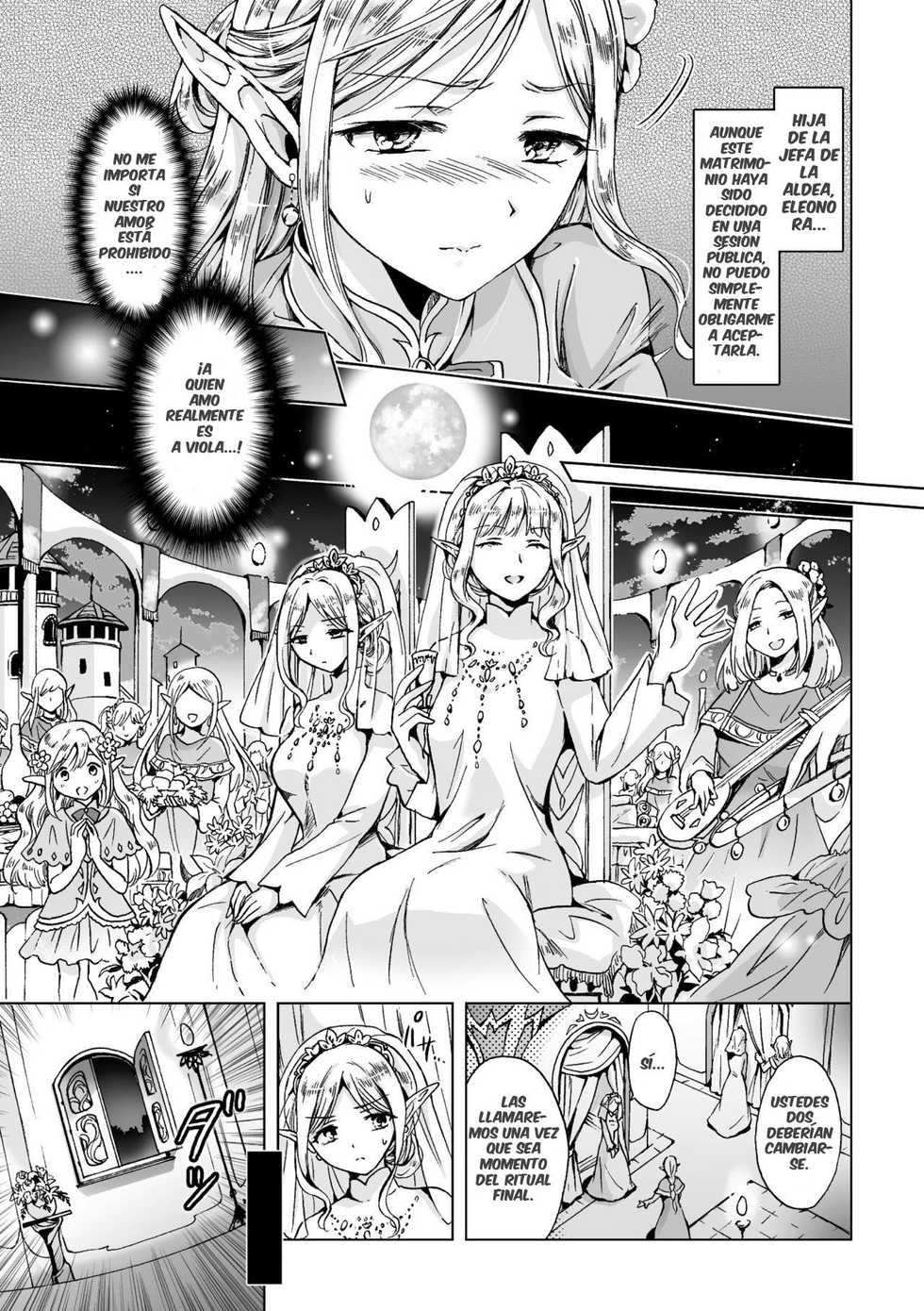 [Mira] elf ~Tsuki no Mahou~ | Elf ~Magic of the Moon~ (2D Comic Magazine Yuri Ninshin Vol. 3) [Spanish] [GMj-Sub] [Digital] - Page 5