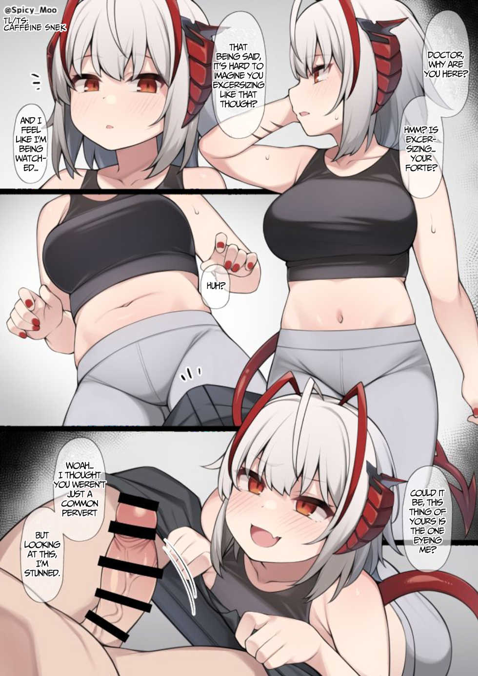 [Moo] Yasashii W ni Gyaku Rape Sareru Mousou E | An Illustration That Came From Daydreaming About A Kind W Giving You Reverse Rape (Arknights) [English] [Caffeine Snek] - Page 1