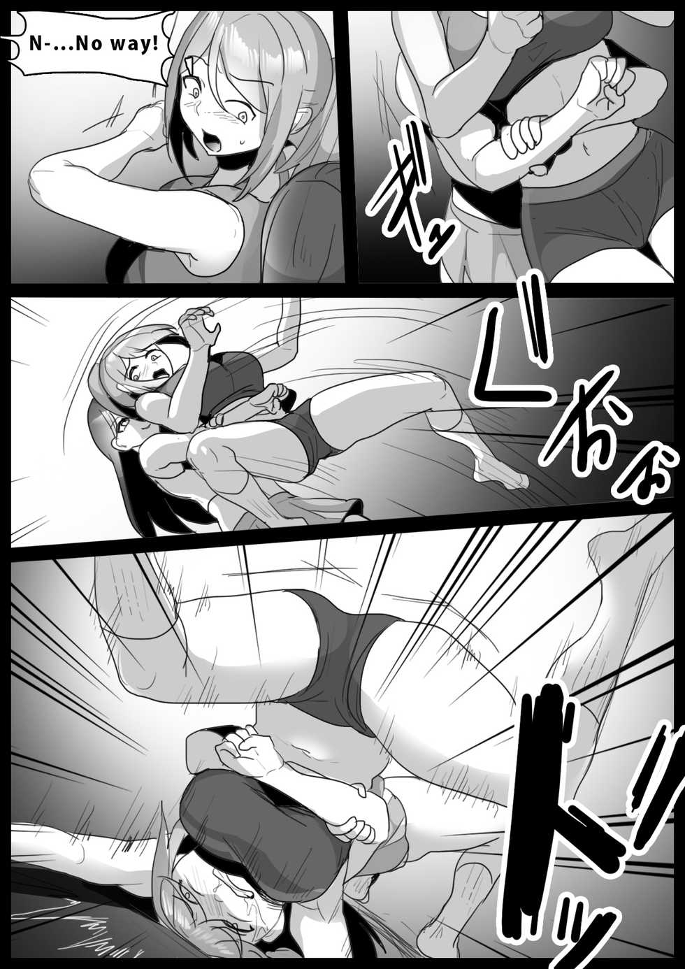 [The Nation of Head Scissors (Toppogi)] Girls Beat! Plus - Rie vs Shizuku & Mia [English] - Page 3