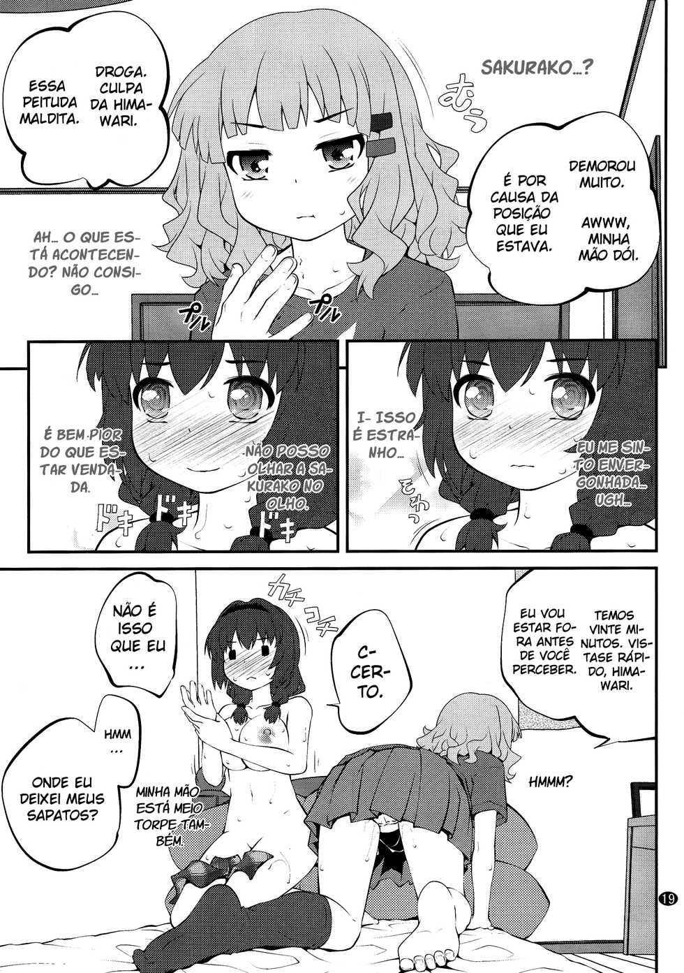 (GirlsLoveFestival 17) [Purimomo (Goyac)] Himegoto Flowers 10 (YuruYuri) [Portuguese-BR] [S2Yuri] - Page 19
