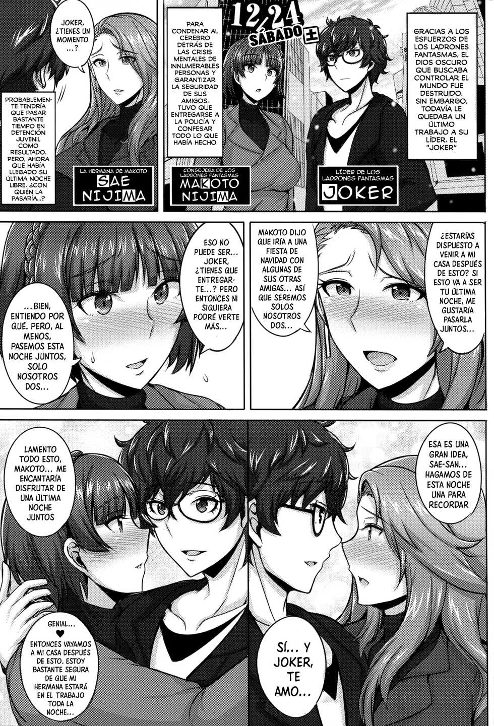 (C91) [Yuasa Rengou (Jean Louis)] Niijima Shimai no Christmas | Navidad Con Las Hermanas Niijima (Persona 5) [Spanish] - Page 2