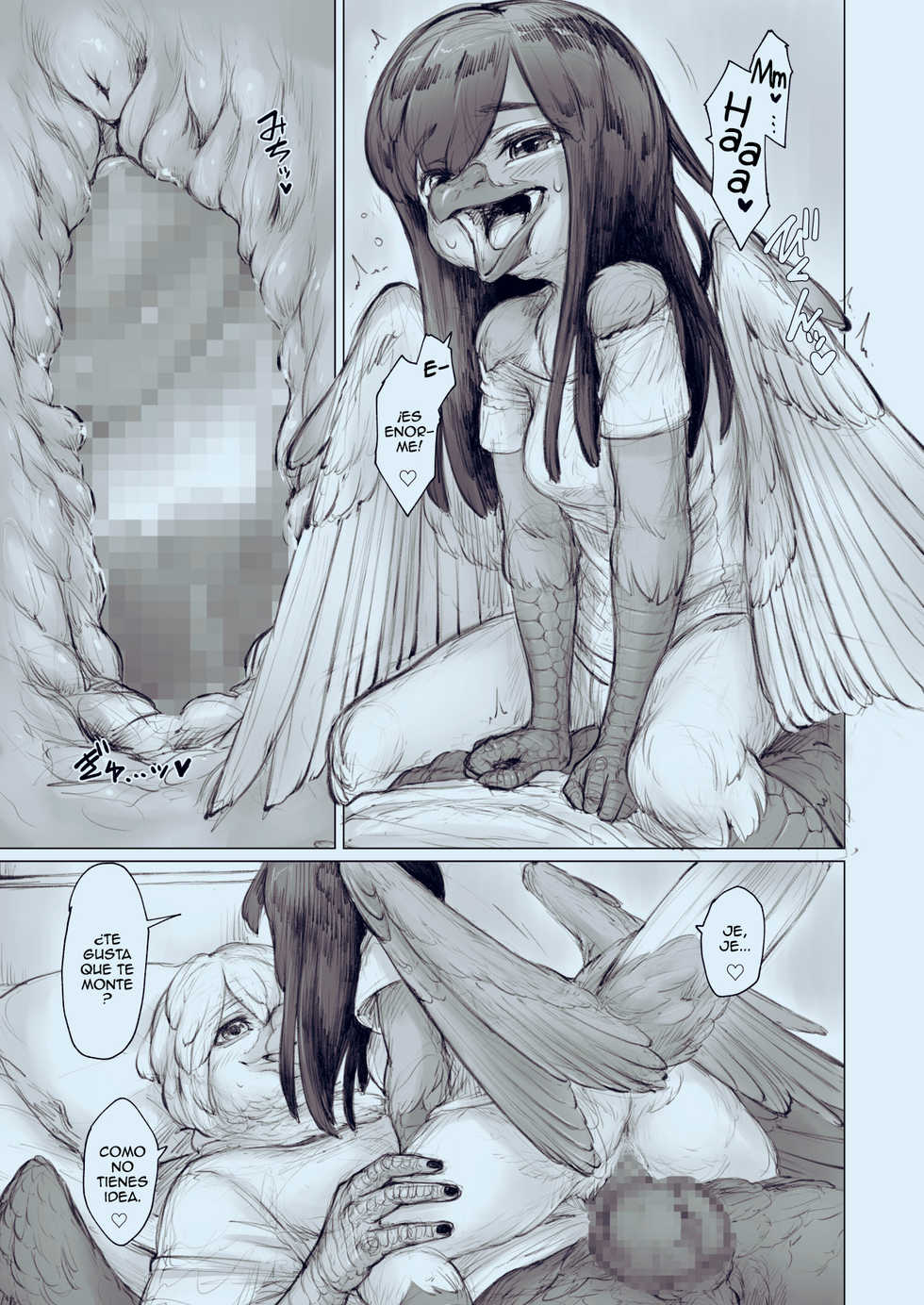 (Kansai! Kemoket 8) [Imomushi Kyouiku Madoguchi (Bubonic)] Moukin Kareshi to Kotori Kanojo -Nighttime- [Spanish] - Page 5