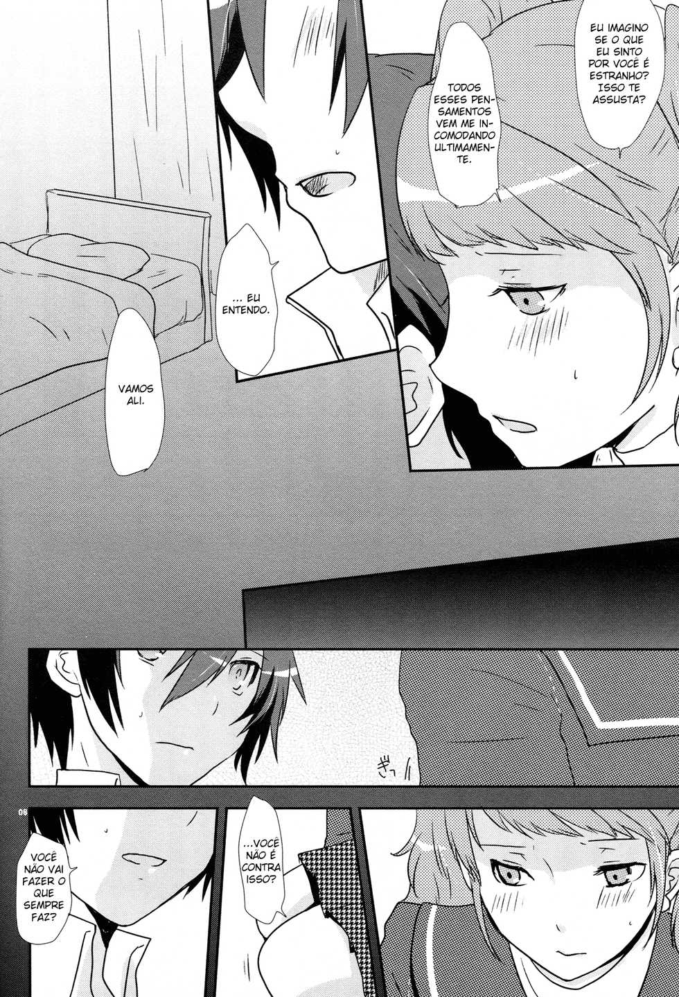 (C83) [MEGANE81 (Shinocco)] Koi no Jubaku - the spell of love (Persona 4) [Portuguese-BR] [S2Yuri] - Page 6